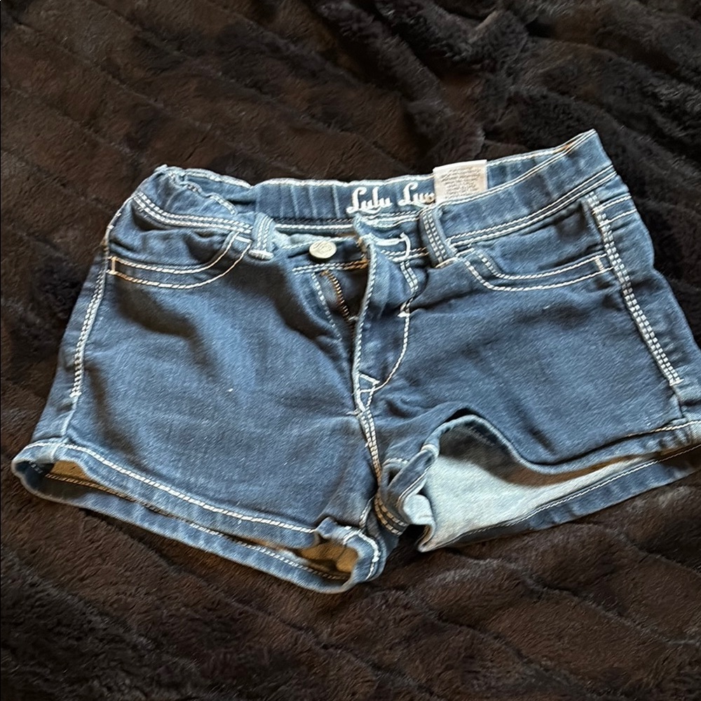 Blue Denim Distressed Shorts Lulu Luv